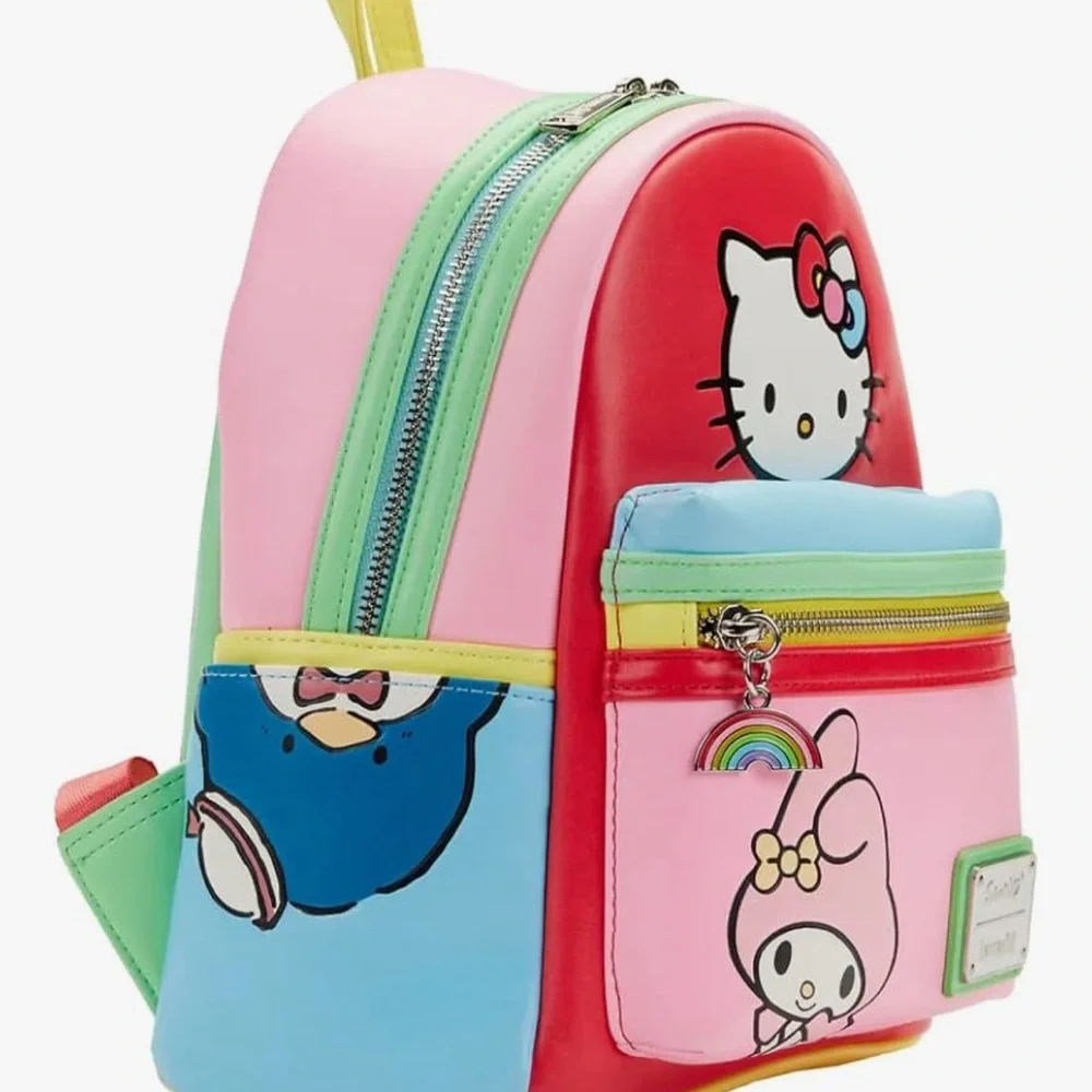 LOUNGEFLY Sanrio Hello Kitty And Friends Color Block Backpack 10 3/16in